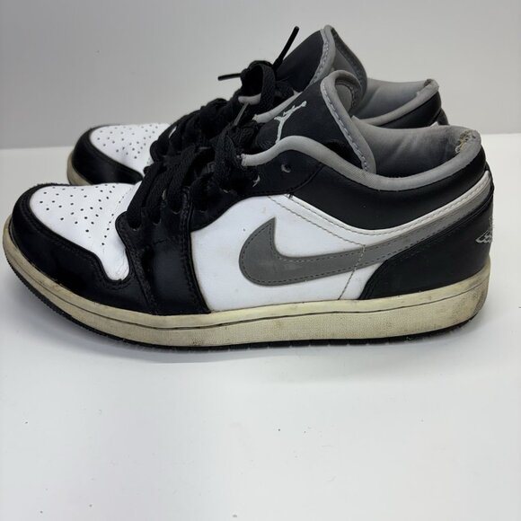 Nike Air Jordan 1 Low ‘Shadow’ Black White Grey Sneakers 553558-040 Size 8 Skate - Picture 6 of 12